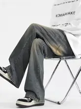 デニムパンツ メンズ ブーツカット アメリカン風 クリーンフィット ワイド ストレート おしゃれ 春 「GENIOLAMODE」