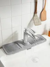 キッチン用   防水防滑シリコンマット【水栓＆シンク用・カット可能・水はね防止】