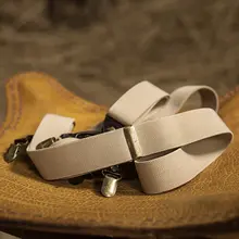 SOARIN メンズビンテージ風 ストレッチワイドサスペンダー【6クリップ・パンツ用・イギリス風】