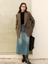 D+シリーズ カラフルドット ヴィンテージ風 パイピングアウターコート【ウール素材・冬用・大きいサイズ】