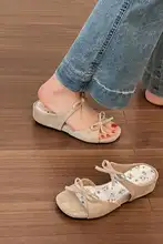 高級感あるフレンチスタイルの坡状ヒールサンダル【夏用・女性用・ビンテージデザイン】