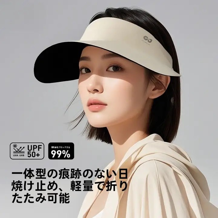 軽量夏用日焼け止め大きなつば付きキャップ ゴルフボール