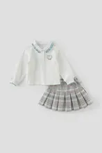 スカート 2点セット キッズ ガールズ 学院風 秋物