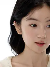 花園シリーズ 国風少女のS925銀製スワロウイヤーカフ【穴あけ不要・独自デザイン】