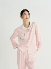 優雅なシルク寝巻き【長袖・春秋用・着外出可】（セットアップ対応）