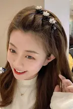 編み込みデザインのヘアクリップ【前髪用・女性用】（セットアップ対応）