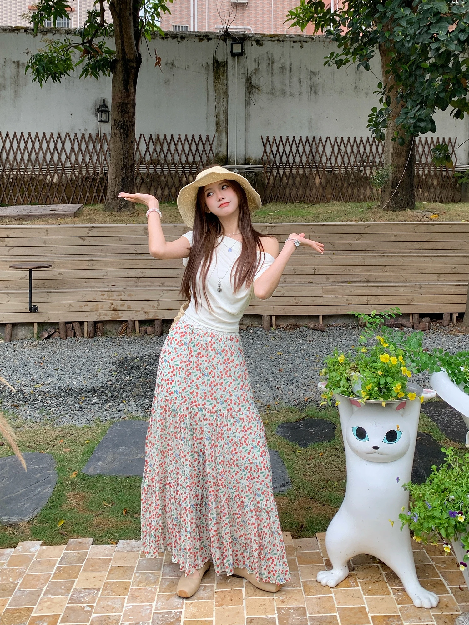 春夏用ハイウエスト花柄スカート：30代女性の花見コーデに最適なデザインと機能性