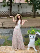 春夏用 高腰フラワープリントミディスカート【美しいシルエット】（セットアップ対応）
