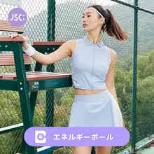 ポロ襟付きテニス用女性速乾タンクトップ【防紫外線・涼感・ゴルフ向け】