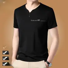 極上の柔らかさ シルク素材の半袖Tシャツ【Vネック・通気性・カジュアル】