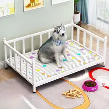 犬用ベッド 中型大型犬 使うシーン ペットマット アイアン製 天然木材 冬用保温