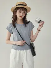 北島AMUU ベーシックピンクTシャツ【夏用・レディース・ショート丈・フレアネック】
