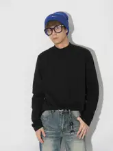 ユニセックス カラー無地 長袖Tシャツ【小さめ首元・ストリートダンススタイル】
