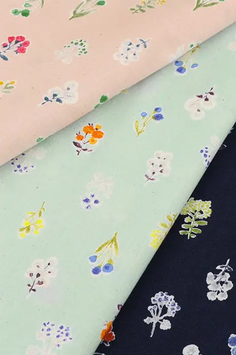 かわいいデザインの純綿布地小花束【柔らかく通気性に優れたテーブルクロス・衣類用】