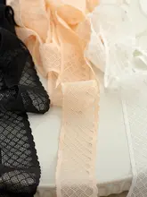 黒白の伸縮レースリボン【幅2.5cm・手芸・ウェディング素材】