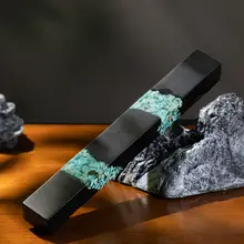 得力 墨青文房具セット【筆・砚台・重石付き・ギフトボックス入り】