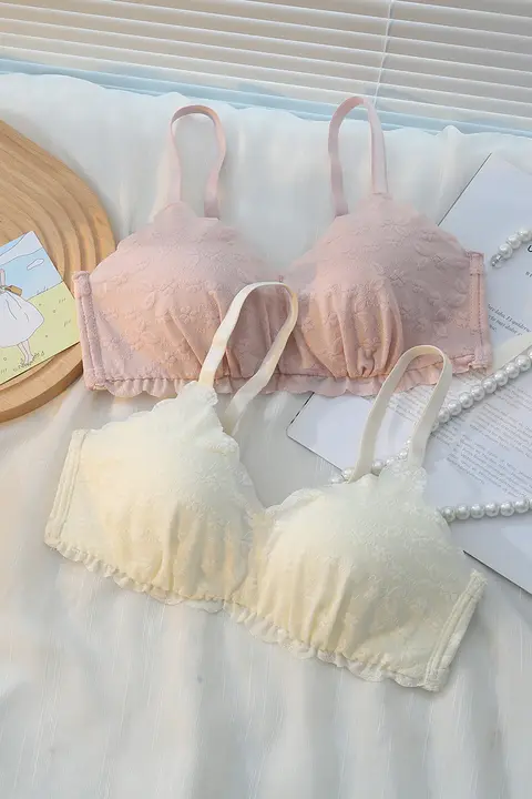 女性用 薄型バストアップブラ【ノンワイヤー・下垂防止・小胸対応】