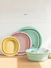 折りたたみ式プラスチック洗面器【大・小2サイズ・旅行や家庭用・学生寮向け】