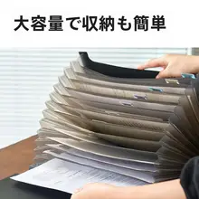 A4対応の多層ポケットファイル【透明・分類可能・大容量・学校用】（セットアップ対応）