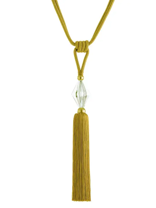 高級感あるクリスタル装飾のカーテン結束バンド【エレガントデザイン・ゴールド・イエロー・グレー・ホワイト】