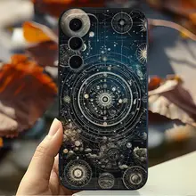 宇宙星座デザインの三省のスマートフォンケース【Galaxy S24/S25/S23対応・浮き彫り・全包型シリコン】