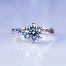 PT950プラチナ モサン石リング【シンプル・六爪・ハート・雪の結晶デザイン】（セットアップ対応）