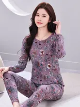 秋冬用の女性暖かインナー【長綿素材・極上の柔らかさ・トップスとパンツ】（セットアップ対応）