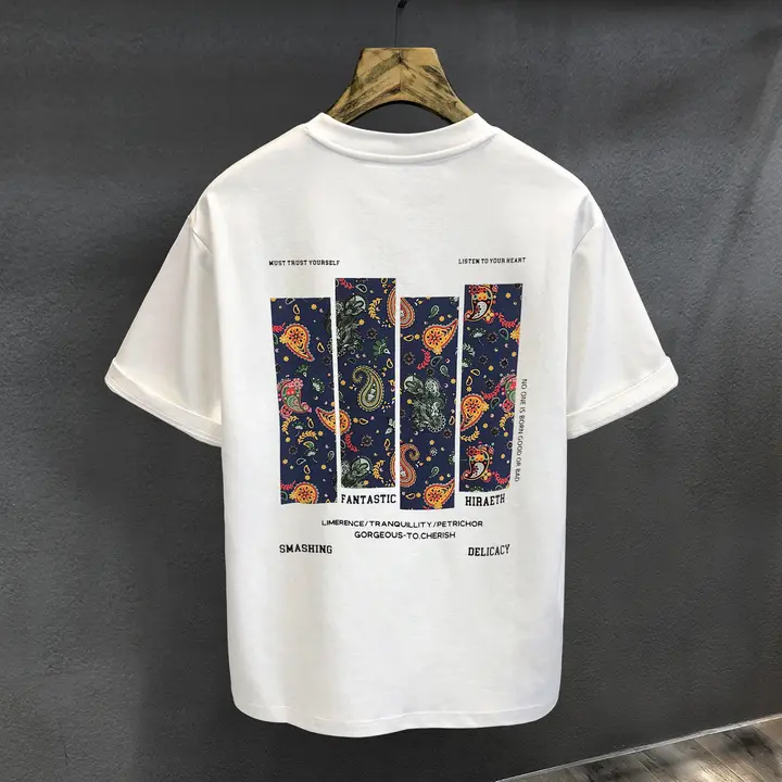 民族風レトロ織りTシャツ【メンズ・快適・短袖・カジュアル】