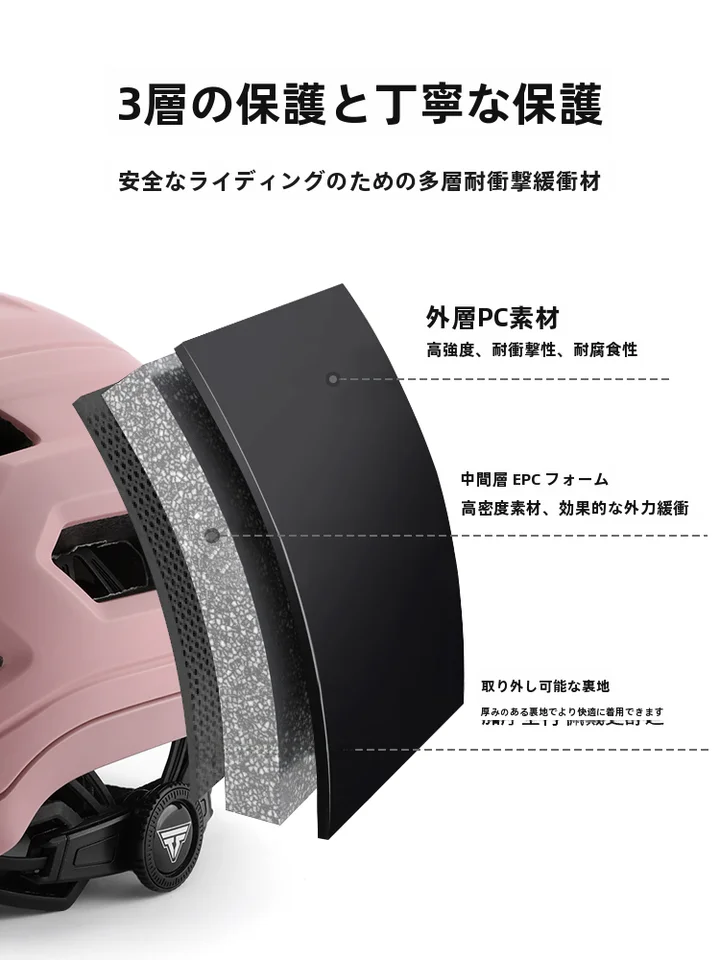 TOSUOD 自転車ヘルメット レディース 通気性 マウンテンバイク ロードバイク サイクリング