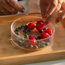 ストライプガラスボウル【アイスクリーム・デザート・フルーツ・朝食用】