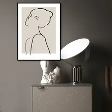 装飾画 壁掛けグラフィック 室内向け 北欧風 文芸的 フレッシュ レトロ 抽象 シンプルなイラスト