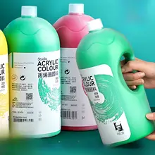アクリル絵具セット 子供 用 壁画専用 無毒 防水 日焼け防止 色落ちしない 白色 1リットル