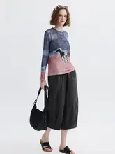 猫印花アートデザインのロングスリーブTシャツ【薄手・夏用・日焼け防止】