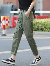 春秋用 レディース ブラックカーゴパンツ【薄手・フィット・ハーレンデザイン】（セットアップ対応）