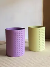 シンプルな円形ゴミ箱【トイレ・オフィス用・ゴミ分別対応】
