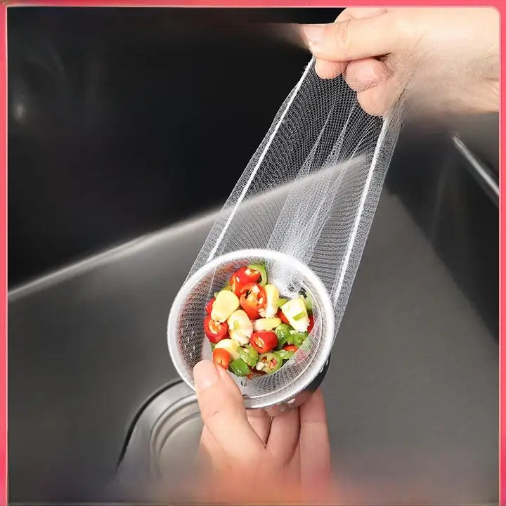 使い捨てキッチン用水槽ゴミフィルター【洗面器・シンク用・穴あけ不要】