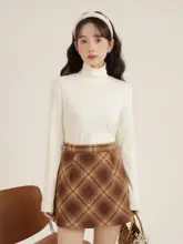 春用 ハイネックニットトップス【極上の柔らかさ・長袖・フィットデザイン】