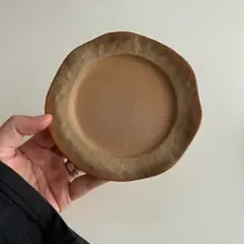 手作り粗陶のアンティーク風小皿【和食・デザート用】