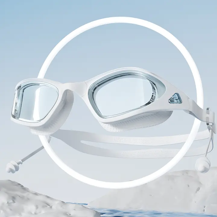 防水・曇り止め機能付き高解像度スイミングゴーグル【近視対応・男女兼用・スイムキャップ付き】（セットアップ対応）
