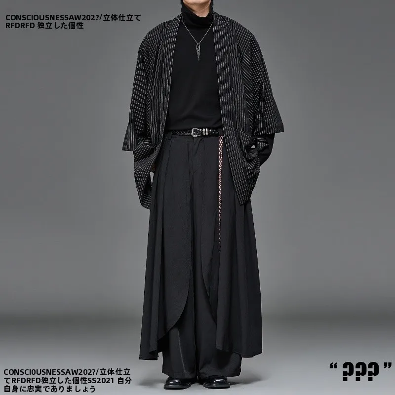 新中式デザインの広がりのあるワイドパンツ：カジュアルスタイルで秋の日常を支える