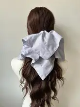 シンプルな無地ヘアゴムとハンカチのセット【カジュアル・ファッション性の高いデザイン】（セットアップ対応）