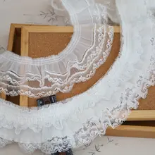 極上の柔らかさのレース付きフリル生地【DIY・装飾用・ウエストゴム】（セットアップ対応）