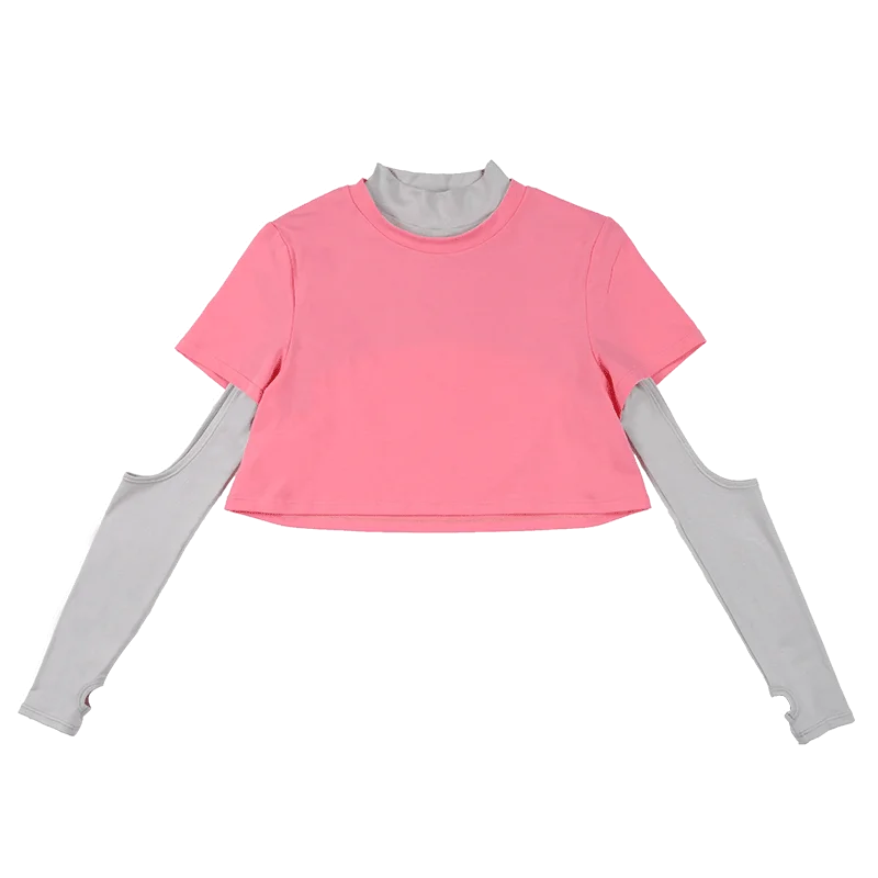 極上の柔らかさの2wayデザイン長袖Tシャツ【立体裁剪・薄手・UVカット・無地】（セットアップ対応）