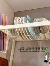 水切り皿ラック【水槽上方設置・多機能・碗や箸の収納】