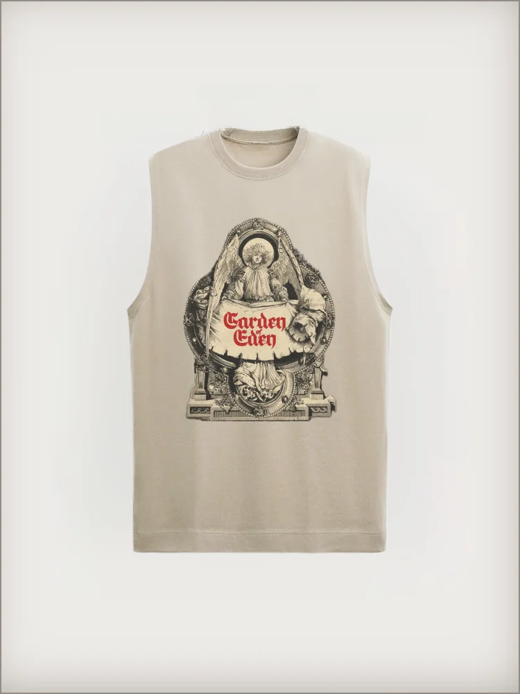 オリジナルデザインVネックタンクトップTシャツ【LADY GAGAインスパイア・短袖】：2025年春季注目デザイナーがデザインしたファッションアイテムの詳細