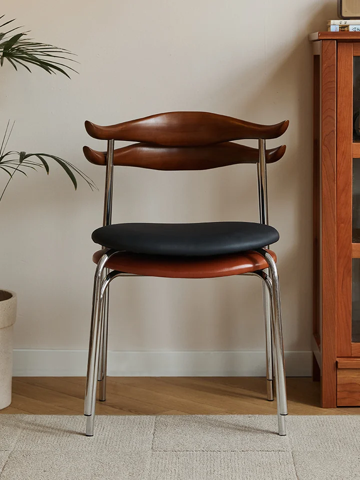 ダイニングチェア 家庭用 ソフトバック 椅子 ウッド モダンシンプル リラックス