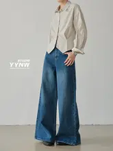 秋季カジュアルワイドレッグデニムパンツ【アメリカンクラシック・フィット・ロング丈】