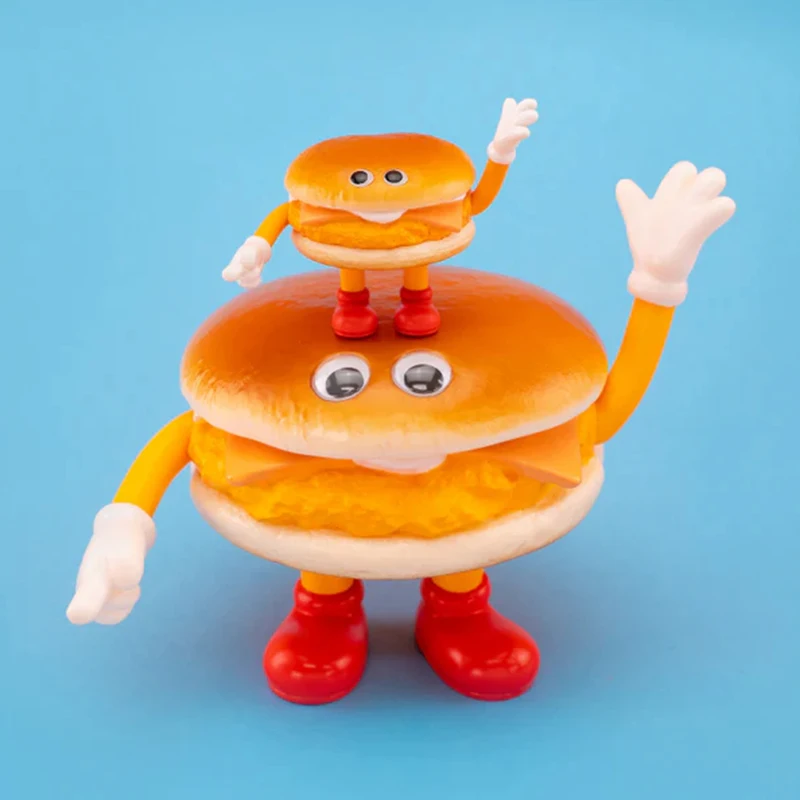 可愛い食べ物フィギュア ハンバーガー・アイスクリーム・ドーナツ 9ヶ月男の子向けの遊びアイテム