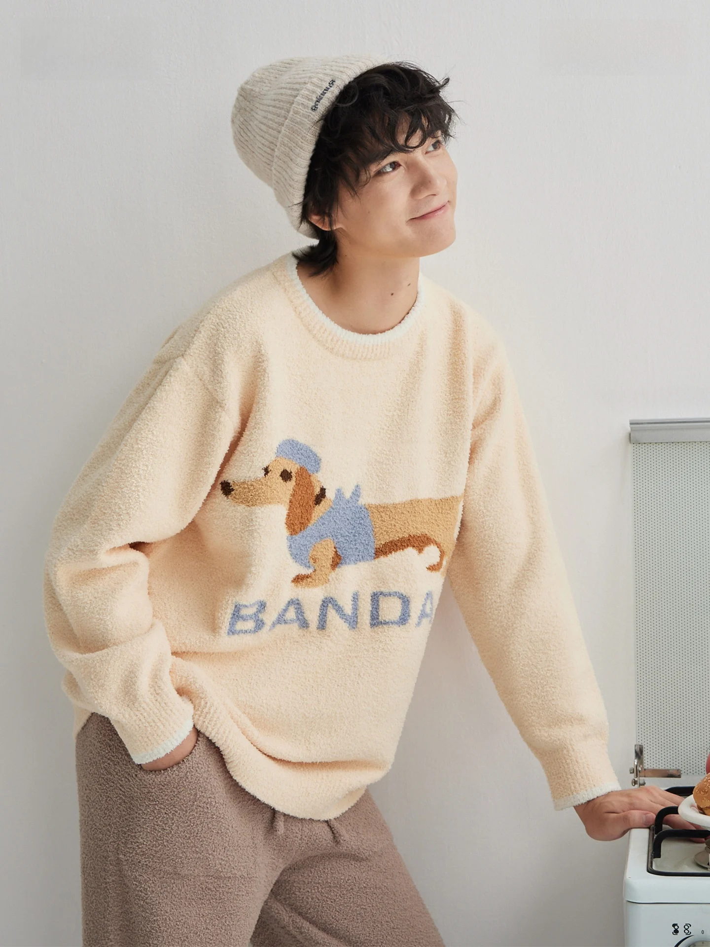 可愛らしい犬柄のメンズパジャマ：厚手で肌にやさしい半边绒セットアップの実用性と選定ガイド