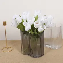 水洗い可能なチューリップの造花【フォトプロップス・インテリア装飾用・テーブルフラワー】